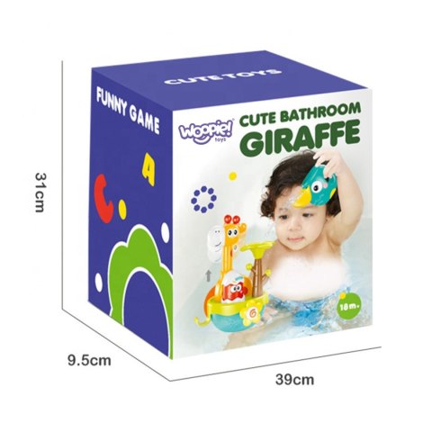 ZABAWKA DO KĄPIELI ŻYRAFA LEJKIEM NA PRZYSSAWKĘ DLA DZIECI KREATYWNA