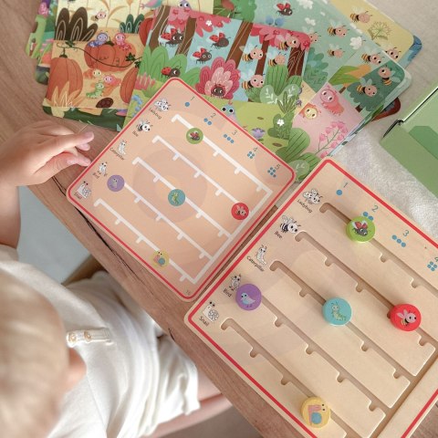 DREWNIANA GRA NAUKA LICZENIA ZWIERZĄTKA EDUKACYJNE KONCENTRACJA