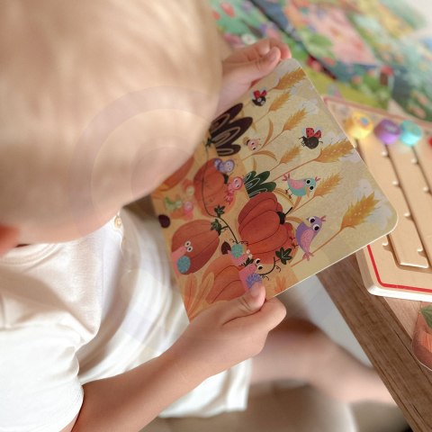 DREWNIANA GRA NAUKA LICZENIA ZWIERZĄTKA EDUKACYJNE KONCENTRACJA