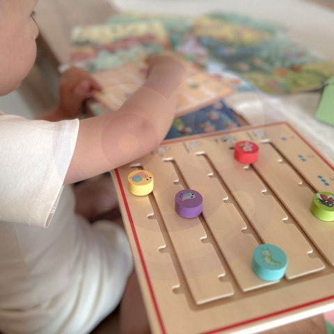 DREWNIANA GRA NAUKA LICZENIA ZWIERZĄTKA EDUKACYJNE KONCENTRACJA