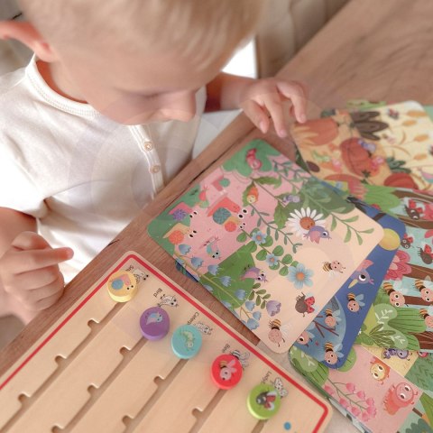 DREWNIANA GRA NAUKA LICZENIA ZWIERZĄTKA EDUKACYJNE KONCENTRACJA