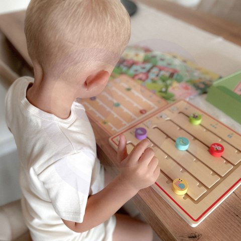 DREWNIANA GRA NAUKA LICZENIA ZWIERZĄTKA EDUKACYJNE KONCENTRACJA