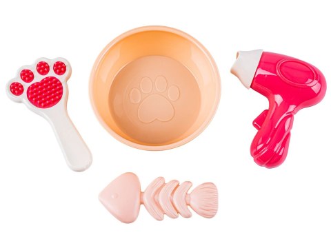 KOTEK Z TRANSPORTEREM ZESTAW DO PIELĘGNACJI KOTA MASKOTKA PLECAK AKCESORIA