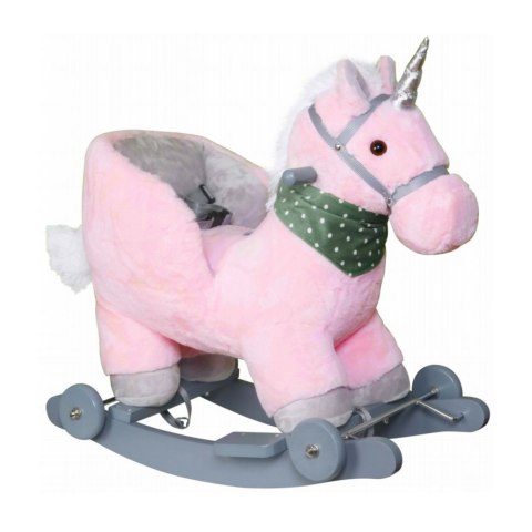 KOŃ NA BIEGUNACH 2W1 JEŹDZIK BUJAK KONIK BUJANY DREWNO INTERAKTYWNY DŹWIĘKI