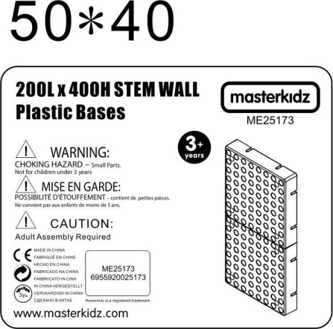 MASTERKIDZ Panel Ścienny Tablica Naukowa Kreatywna STEM 40x20 cm Bez Panelu Montażowego
