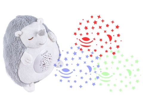 PROJEKTOR PLUSZOWY JEŻ MASKOTKA PRZYTULANKA USYPIACZ BIAŁY SZUM MELODIE