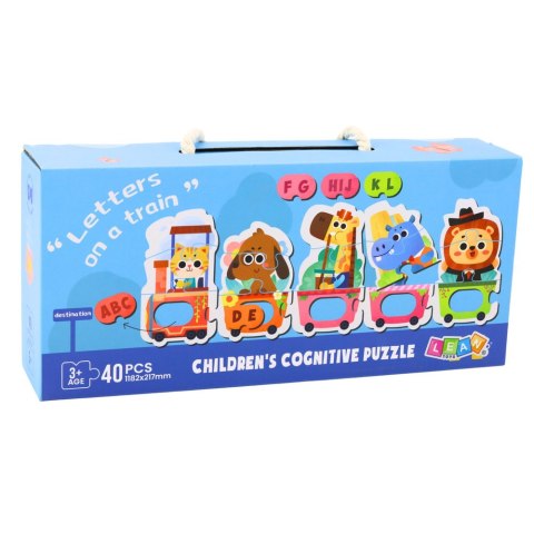 Puzzle Edukacyjne Dla Malucha Alfabet Pociąg Ze Zwierzętami 40 el.