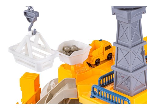 TOR SAMOCHODOWY KULKOWY PARKING GARAŻ PLAC BUDOWY ZJEŻDŻALNIA DŹWIG 4 AUTKA