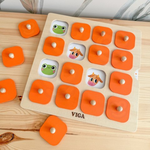Viga Memory Gra Pamięciowa Zgadnij Obrazki 10 Kart Montessori