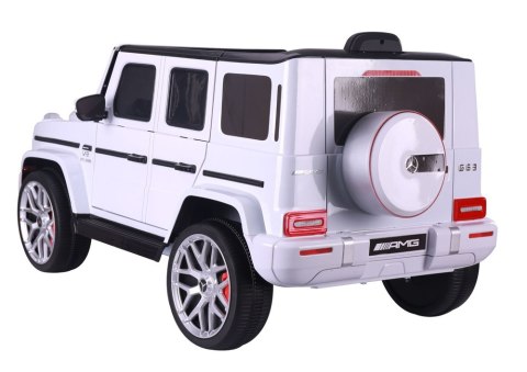 AUTO NA AKUMULATOR DLA DZIECKA MERCEDES G63 S306-1 LED MP3 SKÓRA EVA PILOT