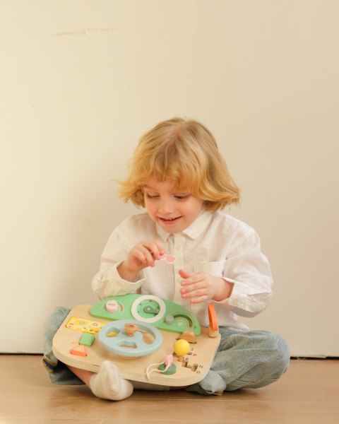 CLASSIC WORLD Drewniana Tablica Manipulacyjna Wielofunkcyjna Kierownica Motoryczna