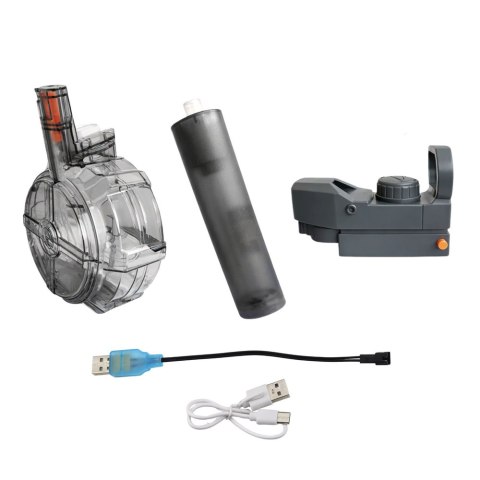 PISTOLET KARABIN ELEKTRYCZNY NA WODĘ ZASIĘG 11M ZBIORNIK AKUMULATOR