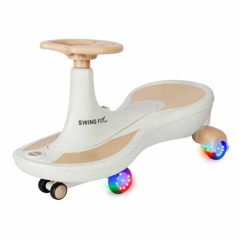 JEŹDZIK GRAWITACYJNY LED SWING FIX S4 DLA DZIECKA DO 100KG ŚWIECĄCE KOŁA MUZYKA 76CM