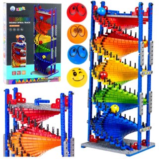 KLOCKI KONSTRUKCYJNE TOR ZJEŻDŻALNIA DLA KULEK KOLOROWA ZESTAW 550 EL.