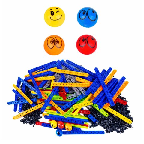 KLOCKI KONSTRUKCYJNE TOR ZJEŻDŻALNIA DLA KULEK KOLOROWA ZESTAW 550 EL.