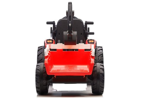 TRAKTOR KOPARKA NA AKUMULATOR SX2068 Z PRZYCZEPKĄ LED EVA SKÓRA PILOT 2.4G