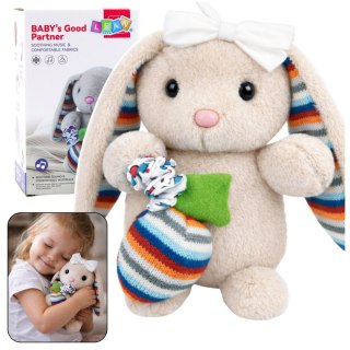 MASKOTKA PRZYTULANKA MIĘKKI KRÓLICZEK PLUSZOWY POZYTYWKA USYPIACZ 18CM