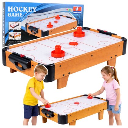 CYMBERGAJ AIR HOCKEY MINI STÓŁ DO GRY DLA DZIECI GRA ZRĘCZNOŚCIOWA DREWNO