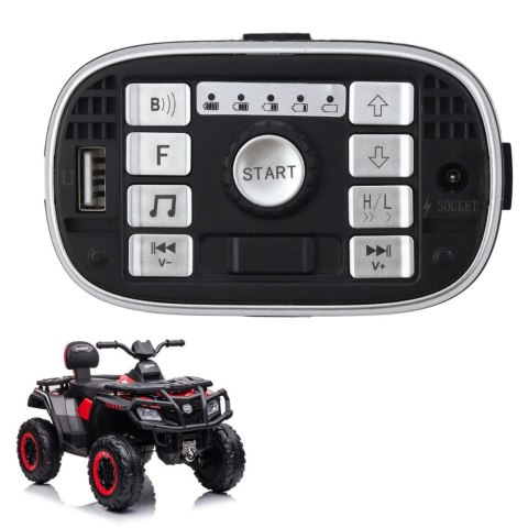 PANEL MUZYCZNY DO AUTA QUADA NA AKUMULATOR S615 24V BLUETOOTH MP3 AUX USB