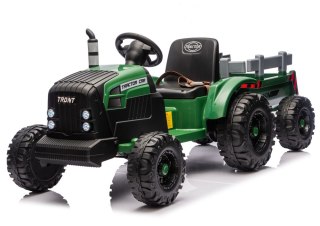 TRAKTOR NA AKUMULATOR DLA DZIECKA CH9959B 24V 2X120W PRZYCZEPA LED EVA PILOT