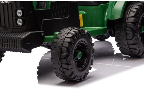 TRAKTOR NA AKUMULATOR DLA DZIECKA CH9959B 24V 2X120W PRZYCZEPA LED EVA PILOT