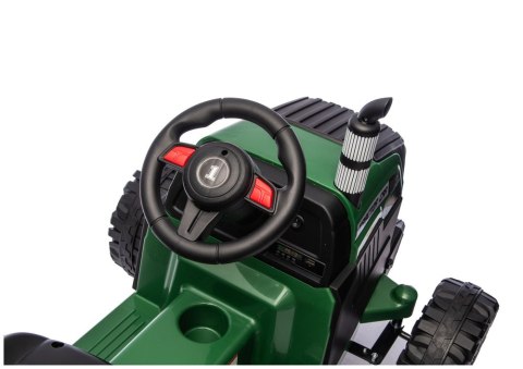 TRAKTOR NA AKUMULATOR DLA DZIECKA CH9959B 24V 2X120W PRZYCZEPA LED EVA PILOT