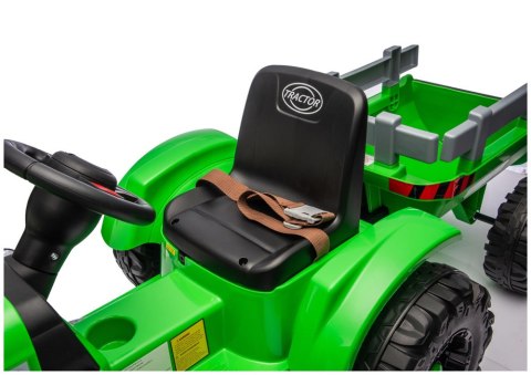 TRAKTOR NA AKUMULATOR DLA DZIECKA CH9959B 24V 2X120W PRZYCZEPA LED EVA PILOT