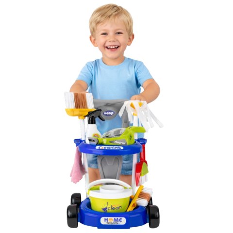 WÓZEK ZESTAW DO SPRZĄTANIA DLA DZIECI ODKURZACZ INTERAKTYWNY AKCESORIA 20EL