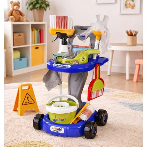 WÓZEK ZESTAW DO SPRZĄTANIA DLA DZIECI ODKURZACZ INTERAKTYWNY AKCESORIA 20EL