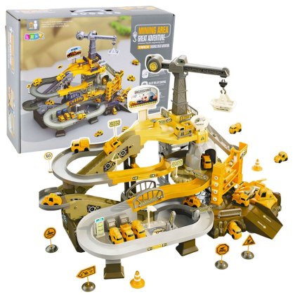 PARKING GARAŻ TOR SAMOCHODOWY INTERAKTYWNY KOPALNIA POJAZDY ZESTAW DŹWIĘKI