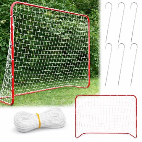 BRAMKA DO PIŁKI NOŻNEJ DLA DZIECI TRENINGOWA PIŁKARSKA 183X122X61CM CZERWONA