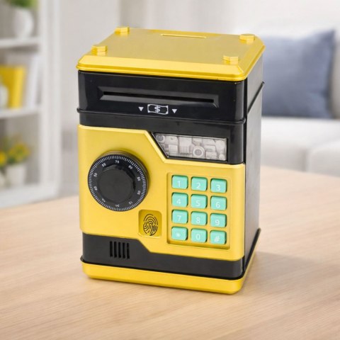 SKARBONKA DLA DZIECI SEJF BANKOMAT ELEKTRONICZNY ŚWIATŁA DŹWIĘKI KOD PIN