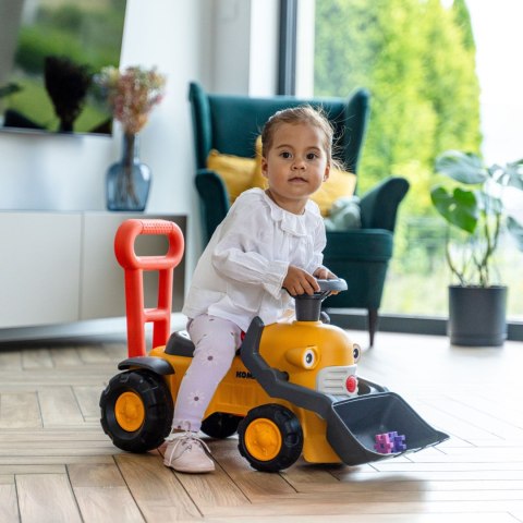 FALK Jeździk Traktor Koparka Komatsu z Łyżką i Klaksonem 1-3 Lat