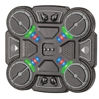 TARCZA BOKSERSKA MUZYCZNA INTERAKTYWNA 3 POZIOMY ŚWIATŁA LED DŹWIĘKI CZARNA