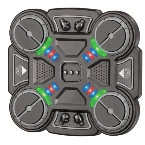 Interaktywna Tarcza Bokserska Muzyczna Światła LED 3 Poziomy Czarna