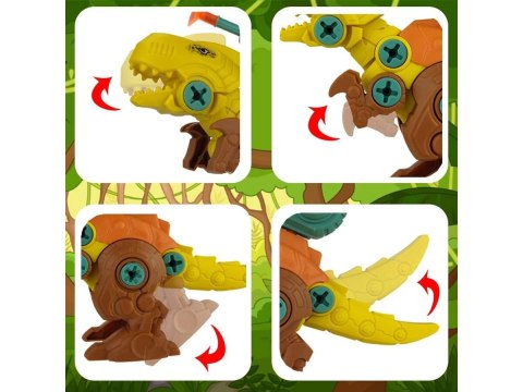 Klocki Konstrukcyjne DINOZAURY Do Skręcania I Rozkręcania Kuferek Wkrętarka Strzałki