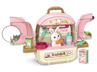 KRÓLIK W PLECAKU 3W1 PIELĘGNACJA FIGURKI FARMA OGRÓDEK DOMEK DLA LALEK