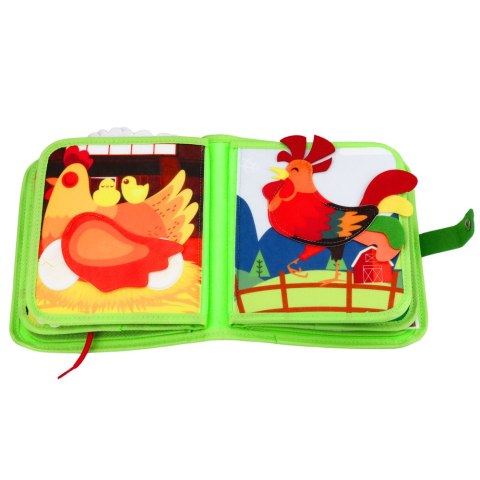 MIĘKKA KSIĄŻECZKA TABLICA FILCOWA EDUKACYJNA MONTESSORI FARMA 20 AKTYWNOŚCI