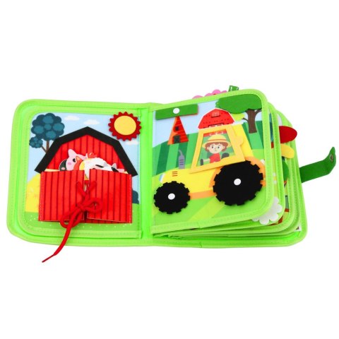 MIĘKKA KSIĄŻECZKA TABLICA FILCOWA EDUKACYJNA MONTESSORI FARMA 20 AKTYWNOŚCI