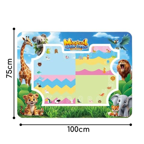 MATA WODNA DO MALOWANIA SAFARI LITERKI CYFERKI EDUKACYJNA DLA DZIECI