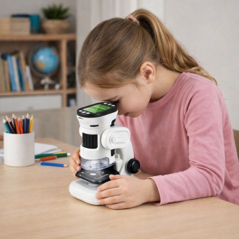 MIKROSKOP CYFROWY Z EKRANEM HD EDUKACYJNY DLA DZIECI 200-1000X KARTA SD32GB