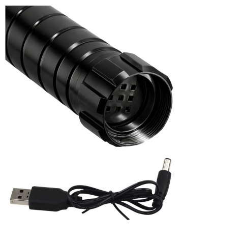 Miecz Laserowy Świetlny LED Z Dźwiękami Metalowa Rękojeść 75 cm