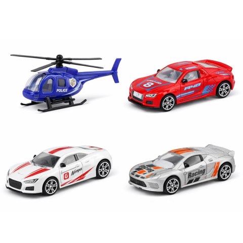 PARKING GARAŻ 4 POZIOMOWY WINDA 3 METALOWE AUTKA HELIKOPTER AKCESORIA 70 EL