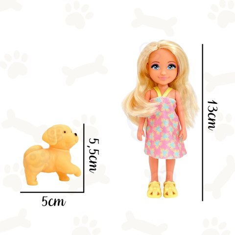 WOOPIE Laleczka z Pieskiem Wanną i Akcesoriami Do Pielęgnacji Pupila