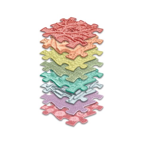 WOOPIE Mata Sensoryczna Puzzle 8 el. Pastelowa Tęcza