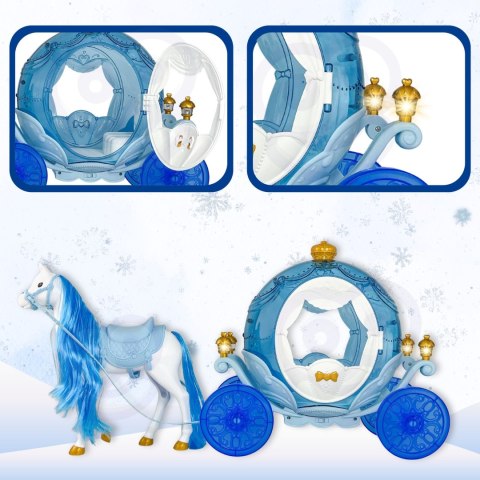 WOOPIE ROYAL Lalka Lodowa Księżniczka Lily i Magiczny Powóz Karoca Akcesoria