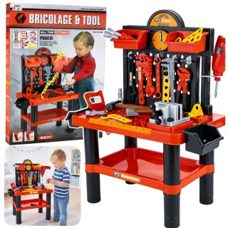 Warsztat Dla Dzieci Stolik Majsterkowicza Narzędzia Akcesoria 70 cm