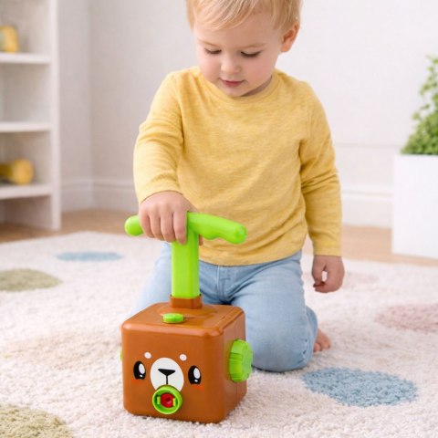 WYRZUTNIA BALONÓW SAMOCHODÓW ZABAWKA EDUKACYJNA DLA DZIECI MIŚ ZESTAW AUTEK