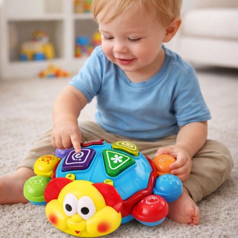 UCIEKAJĄCY ROBACZEK INTERAKTYWNA BIEDRONKA DO RACZKOWANIA ŚWIATŁA DŹWIĘKI