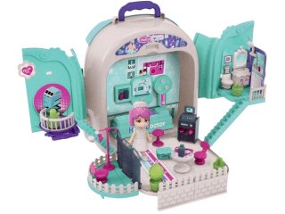 ZESTAW LEKARSKI W PLECAKU 3W1 MAŁY DOKTOR WALIZKA DOMEK DLA LALEK FIGURKI